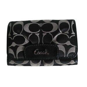 NWT Coach Ashley Sateen Leather Compact Clutch Wallet